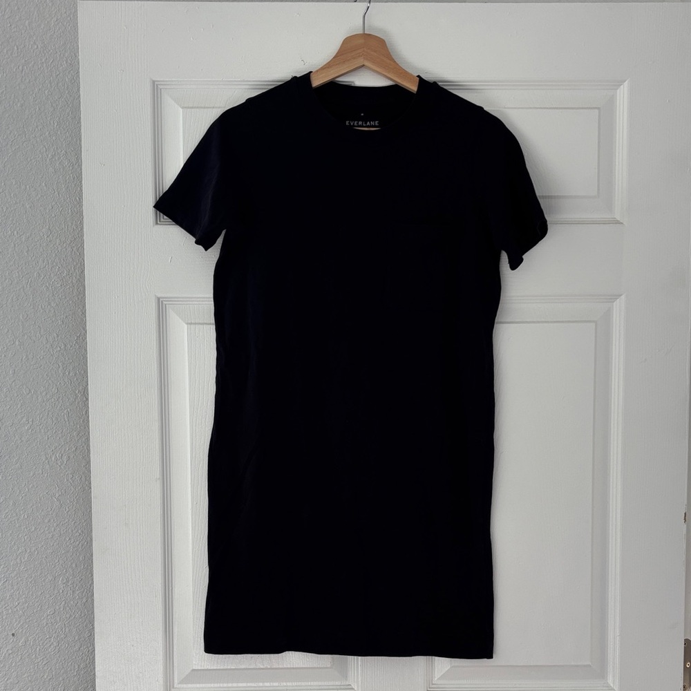 Everlane 100% Cotton Black T-Shirt Dress